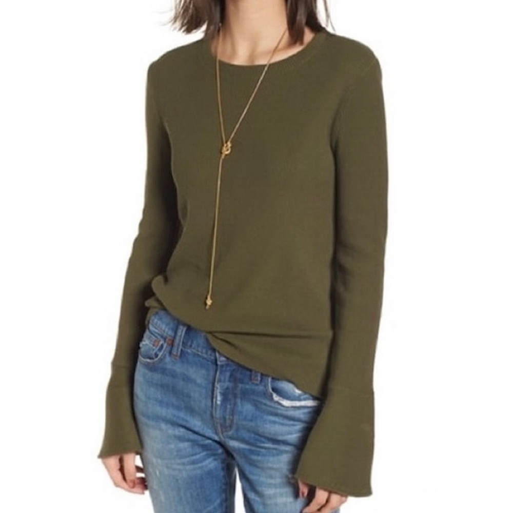 Madewell Olive Green Long Sleeve Sweater
